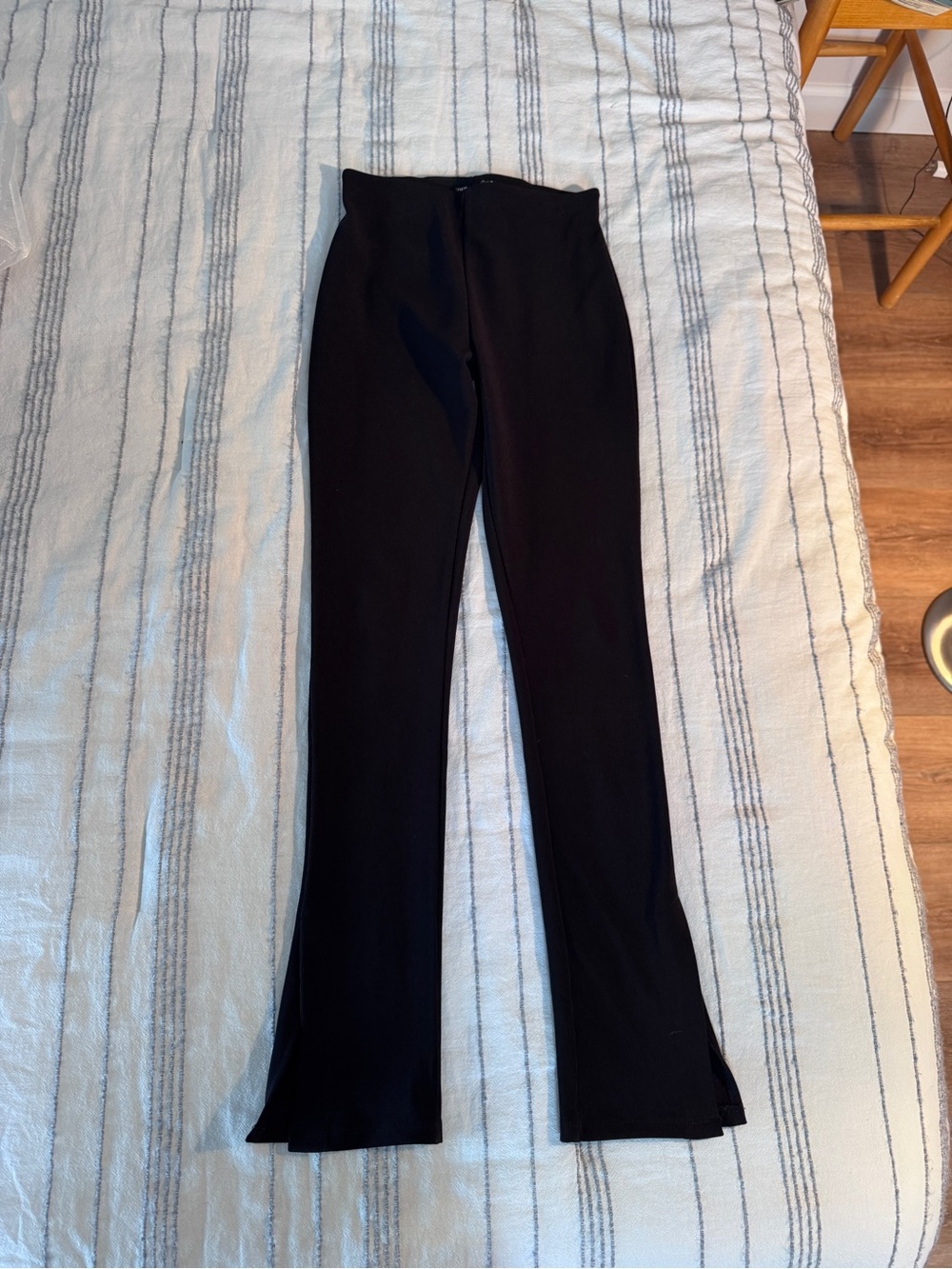 Zara going out flare leggings with slit